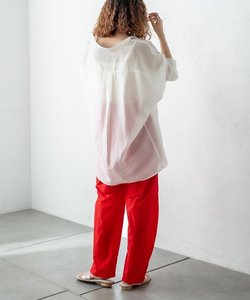 mystic（ミスティック）の「ナイロンイージーパンツ（その他パンツ・レディース・ブラウン/レッド・1/2）」の15枚目の写真