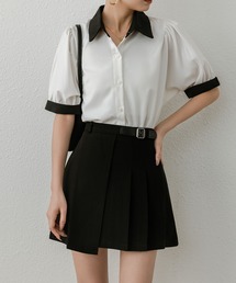 Aライン プリーツミニ・スカート