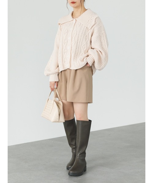 SLURR（スラ―）の「衿つきニットカーディガン（カーディガン/ボレロ・レディース・アイボリー/モカ/ブルー系その他7・FREE）」の8枚目の写真