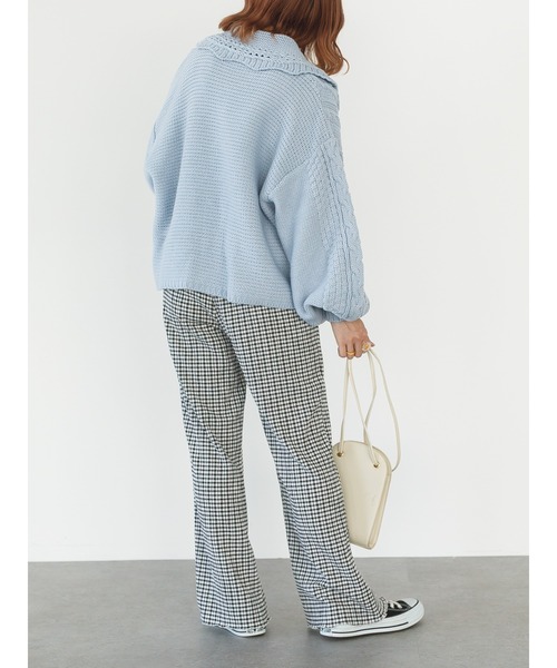 SLURR（スラ―）の「衿つきニットカーディガン（カーディガン/ボレロ・レディース・アイボリー/モカ/ブルー系その他7・FREE）」の11枚目の写真