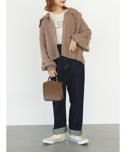 SLURR（スラ―）の「衿つきニットカーディガン（カーディガン/ボレロ・レディース・アイボリー/モカ/ブルー系その他7・FREE）」の16枚目の写真