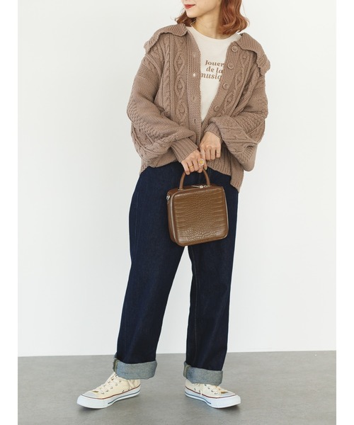 SLURR（スラ―）の「衿つきニットカーディガン（カーディガン/ボレロ・レディース・アイボリー/モカ/ブルー系その他7・FREE）」の17枚目の写真