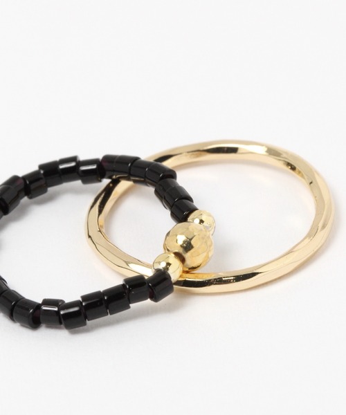 niko and...（ニコアンド）の「ビーズ4セットリング（リング・レディース・ホワイト/ブラック/オレンジ/グリーン・0）」の7枚目の写真