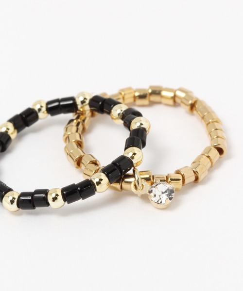 niko and...（ニコアンド）の「ビーズ4セットリング（リング・レディース・ホワイト/ブラック/オレンジ/グリーン・0）」の8枚目の写真