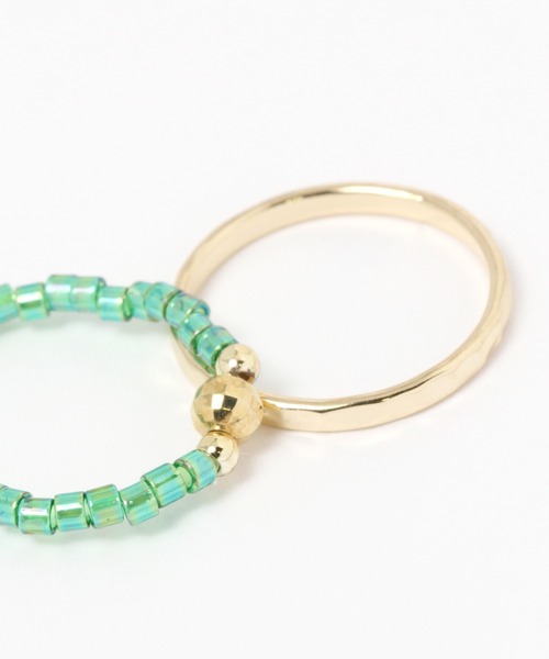 niko and...（ニコアンド）の「ビーズ4セットリング（リング・レディース・ホワイト/ブラック/オレンジ/グリーン・0）」の9枚目の写真