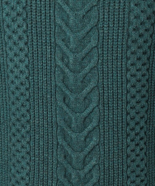 JOSEPH STUDIO（ジョゼフストゥディオ）の「ミクスチャーケーブルニット（ニット/セーター・メンズ・ブラック系/スモーキーグリーン系・MEDIUM/LARGE）」の21枚目の写真