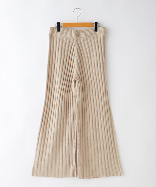 Chaco closet（チャコ クローゼット）の「リブニットセットアップ ハイネックプルオーバー＆パンツ（セットアップ・レディース・グレイッシュベージュ/グリーン系その他/ベージュ/ブラック/ブルーグリーン/ワイン・FREE）」の15枚目の写真