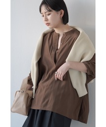 オーバーシルエットバンドカラーシャツ