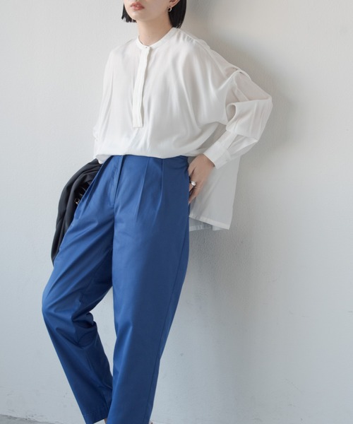 Aunt Marie's（アントマリーズ）の「オーバーシルエットバンドカラーシャツ（シャツ/ブラウス・レディース・ホワイト/ブラウン/ブラック・FREE）」の22枚目の写真