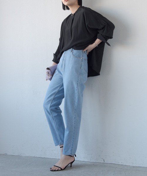 Aunt Marie's（アントマリーズ）の「オーバーシルエットバンドカラーシャツ（シャツ/ブラウス・レディース・ホワイト/ブラウン/ブラック・FREE）」の15枚目の写真