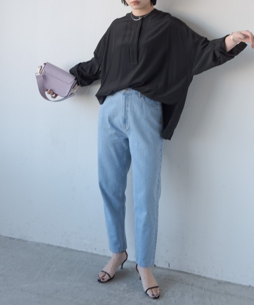 Aunt Marie's（アントマリーズ）の「オーバーシルエットバンドカラーシャツ（シャツ/ブラウス・レディース・ホワイト/ブラウン/ブラック・FREE）」の16枚目の写真