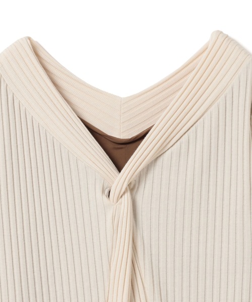 Ray BEAMS(レイビームス)の「RBS / リブ レイヤード ワンピース(ワンピース・レディース・ナチュラル/ブラック・ONE SIZE)」の15枚目の写真