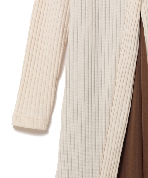 Ray BEAMS(レイビームス)の「RBS / リブ レイヤード ワンピース(ワンピース・レディース・ナチュラル/ブラック・ONE SIZE)」の18枚目の写真