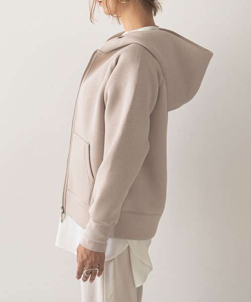 rectangle(レクタングル)の「ボンディングダブルジップパーカー(パーカー・レディース・ブラック/ベージュ/ネイビー/グレー/カーキ/ブルー・MEDIUM/LARGE)」の9枚目の写真