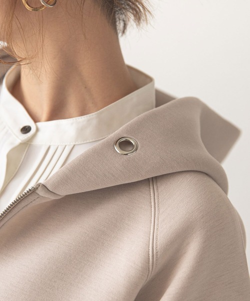 rectangle(レクタングル)の「ボンディングダブルジップパーカー(パーカー・レディース・ブラック/ベージュ/ネイビー/グレー/カーキ/ブルー・MEDIUM/LARGE)」の10枚目の写真