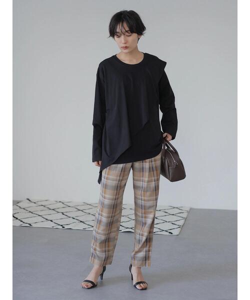 AMERICAN HOLIC（アメリカンホリック）の「リラックスイージーテーパードパンツ（その他パンツ・レディース・チャコールグレー/チェック・S/M/L）」の19枚目の写真