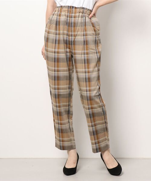 AMERICAN HOLIC（アメリカンホリック）の「リラックスイージーテーパードパンツ（その他パンツ・レディース・チャコールグレー/チェック・S/M/L）」の6枚目の写真