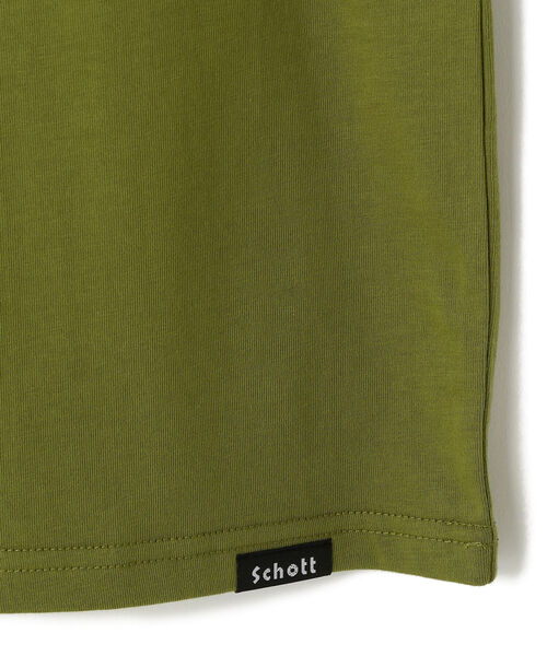 schott（ショット）の「Schott/ショット/LS ONE POINT POCKET T-SHIRT/ワンポイント ポケットTシャツ（Tシャツ/カットソー・メンズ・ブラック/ライム/ホワイト/パープル・MEDIUM/XX-LARGE/LARGE/X-LARGE）」の11枚目の写真