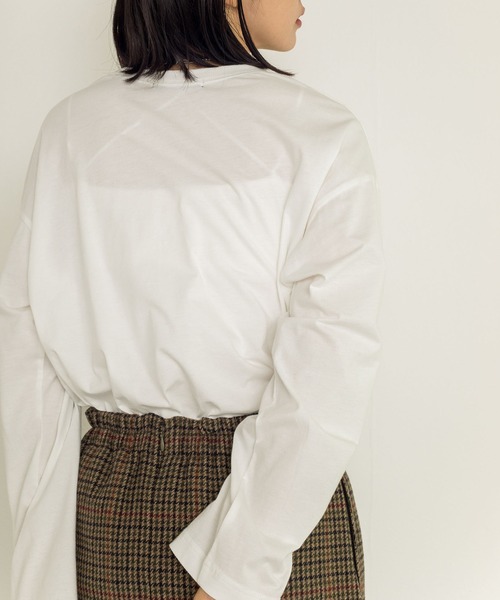 w closet（ダブルクローゼット）の「【新色追加】【SETUP対応】起毛チェック切替マーメイドスカート（スカート・レディース・カーキ/ブルー/ライトベージュ/グレー/ホワイト・FREE）」の11枚目の写真