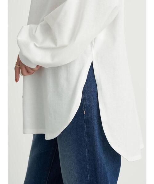 earth music&ecology（アースミュージックアンドエコロジー）の「The small step ロンT ＊（Tシャツ/カットソー・レディース・ブラック/オフホワイト・FREE）」の21枚目の写真