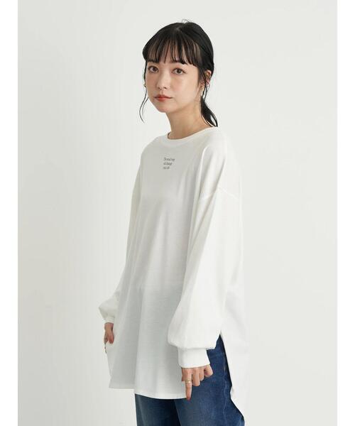 earth music&ecology（アースミュージックアンドエコロジー）の「The small step ロンT ＊（Tシャツ/カットソー・レディース・ブラック/オフホワイト・FREE）」の19枚目の写真