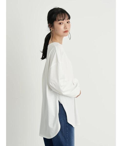 earth music&ecology（アースミュージックアンドエコロジー）の「The small step ロンT ＊（Tシャツ/カットソー・レディース・ブラック/オフホワイト・FREE）」の17枚目の写真