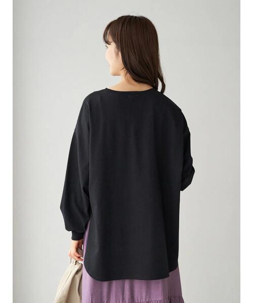 earth music&ecology（アースミュージックアンドエコロジー）の「The small step ロンT ＊（Tシャツ/カットソー・レディース・ブラック/オフホワイト・FREE）」の11枚目の写真