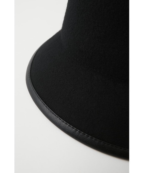 MOUSSY（マウジー）の「PIPING WOOL BUCKET ハット（ハット・レディース・ブラック/カーキ・FREE）」の6枚目の写真