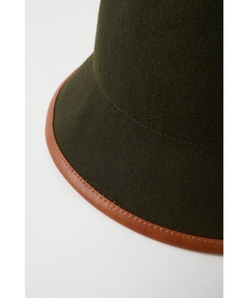 MOUSSY（マウジー）の「PIPING WOOL BUCKET ハット（ハット・レディース・ブラック/カーキ・FREE）」の13枚目の写真