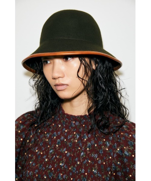 MOUSSY（マウジー）の「PIPING WOOL BUCKET ハット（ハット・レディース・ブラック/カーキ・FREE）」の15枚目の写真
