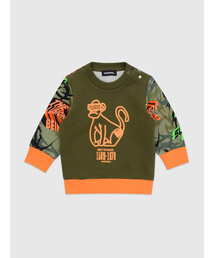 DIESEL（ディーゼル）の「DIESEL KID ベビー スウェット カモフラ 総柄プリント アニマルモチーフ（スウェット・キッズ）」