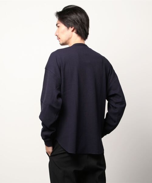 8(eight)(エイト)の「ビッグワッフルTシャツ(Tシャツ/カットソー・メンズ・ブラック/ブラウン/オフホワイト/グレイッシュベージュ/ネイビー/グレー/ダークグレー・SMALL/LARGE/X-LARGE/MEDIUM)」の9枚目の写真