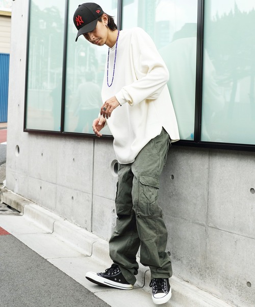 8(eight)(エイト)の「ビッグワッフルTシャツ(Tシャツ/カットソー・メンズ・ブラック/ブラウン/オフホワイト/グレイッシュベージュ/ネイビー/グレー/ダークグレー・SMALL/LARGE/X-LARGE/MEDIUM)」の18枚目の写真