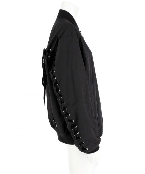 G.V.G.V.（ジーヴィージーヴィー）の「LACE UP MA-1（MA-1・レディース・ライトブルー/ブラック/ベージュ・40/38/42）」の4枚目の写真