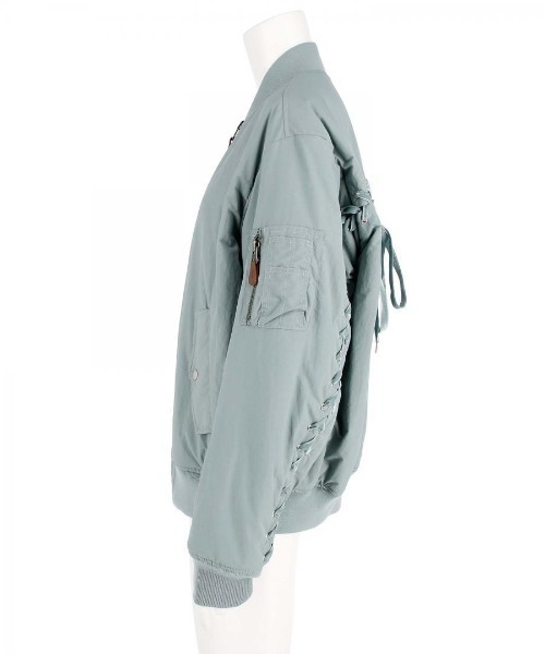 G.V.G.V.（ジーヴィージーヴィー）の「LACE UP MA-1（MA-1・レディース・ライトブルー/ブラック/ベージュ・40/38/42）」の20枚目の写真