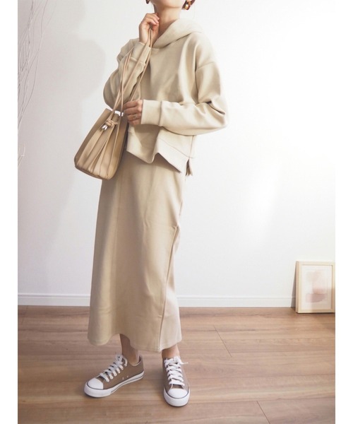 La-gemme(ラジェム)の「ダンボール セットアップ(セットアップ・レディース・ブラウン/ベージュ/ライトブラウン/ダークグレー/ブラック/グリーン/ラベンダー/ブルー・M/L)」の11枚目の写真