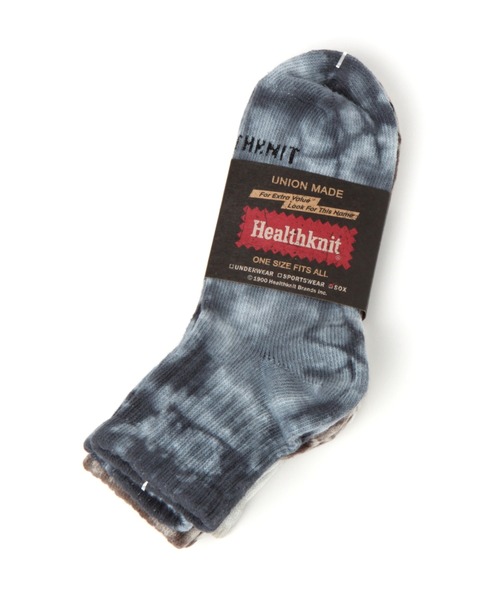 Healthknit（ヘルスニット）の「【Healthknit(ヘルスニット)】タイダイ3Pリブソックス（ソックス/靴下・メンズ・ブラウン・FREE）」の5枚目の写真