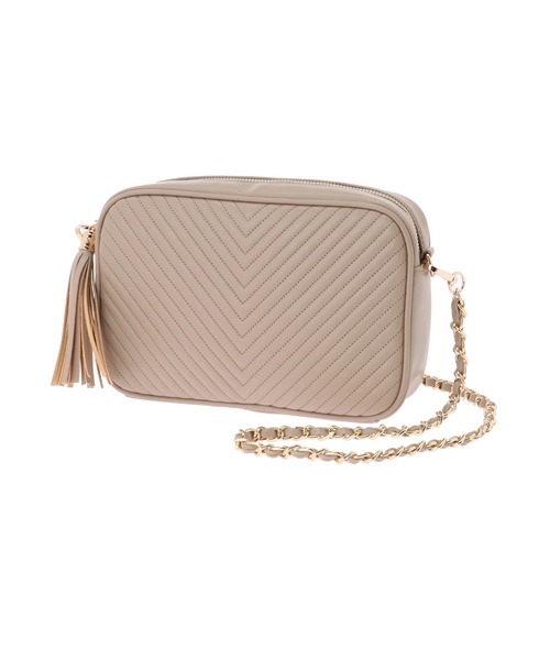 DURAS（デュラス）の「キルティングデザインショルダーバッグ（ショルダーバッグ・レディース・ブラック/ベージュ/マスタード/ベージュ系その他・FREE）」の3枚目の写真