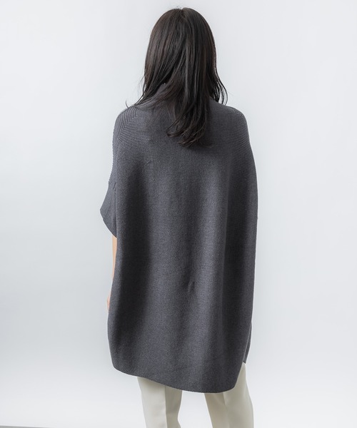 MAISON BREEZE（メゾンブリーズ）の「【MAISON BREEZE】オーバーハイネックサイドリブニット SCCHE31（ニット/セーター・レディース・グレー/ベージュ・FREE）」の19枚目の写真