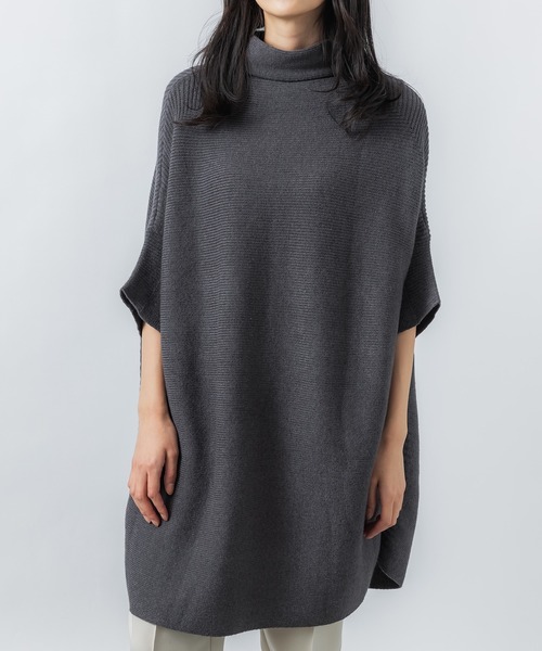 MAISON BREEZE（メゾンブリーズ）の「【MAISON BREEZE】オーバーハイネックサイドリブニット SCCHE31（ニット/セーター・レディース・グレー/ベージュ・FREE）」の18枚目の写真