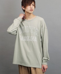【ユニセックスで着用可能】ビッグシルエット 天竺 刺繍 ロンT / ロングスリーブ Tシャツ