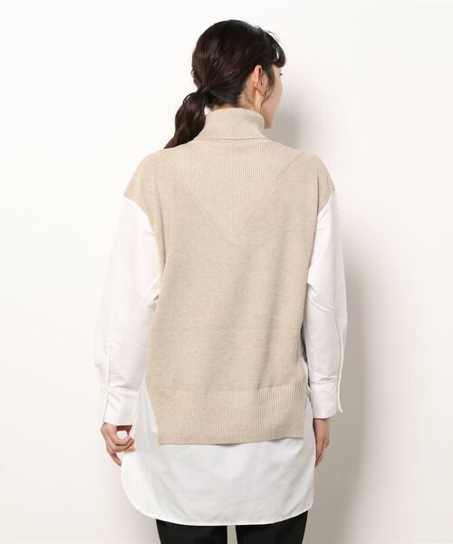 KATHARINE ROSS(キャサリンロス)の「【KATHARINE ROSS】シャツドッキングニットチュニック(チュニック・レディース・グレー/ブラック/ベージュ・MEDIUM)」の4枚目の写真