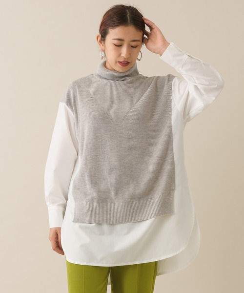 KATHARINE ROSS(キャサリンロス)の「【KATHARINE ROSS】シャツドッキングニットチュニック(チュニック・レディース・グレー/ブラック/ベージュ・MEDIUM)」の14枚目の写真