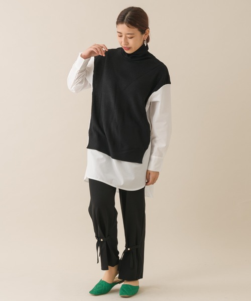 KATHARINE ROSS(キャサリンロス)の「【KATHARINE ROSS】シャツドッキングニットチュニック(チュニック・レディース・グレー/ブラック/ベージュ・MEDIUM)」の6枚目の写真