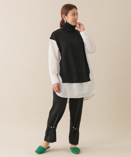 KATHARINE ROSS(キャサリンロス)の「【KATHARINE ROSS】シャツドッキングニットチュニック(チュニック・レディース・グレー/ブラック/ベージュ・MEDIUM)」の7枚目の写真