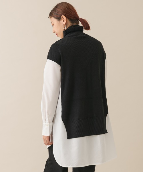 KATHARINE ROSS(キャサリンロス)の「【KATHARINE ROSS】シャツドッキングニットチュニック(チュニック・レディース・グレー/ブラック/ベージュ・MEDIUM)」の9枚目の写真