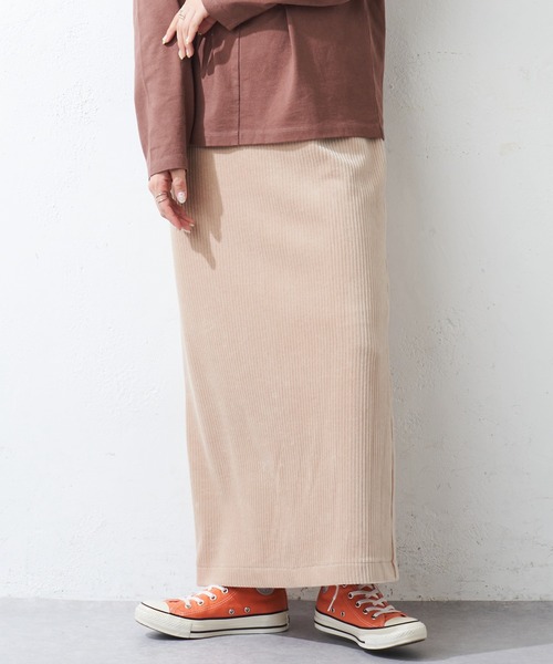 DISCOAT（ディスコート）の「カットコールナロースカート（スカート・レディース・ダークグリーン/ブラウン/グレー/マスタード/ホワイト系その他・MEDIUM/LARGE）」の6枚目の写真