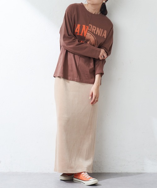 DISCOAT（ディスコート）の「カットコールナロースカート（スカート・レディース・ダークグリーン/ブラウン/グレー/マスタード/ホワイト系その他・MEDIUM/LARGE）」の16枚目の写真