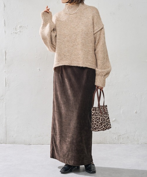 DISCOAT（ディスコート）の「カットコールナロースカート（スカート・レディース・ダークグリーン/ブラウン/グレー/マスタード/ホワイト系その他・MEDIUM/LARGE）」の18枚目の写真