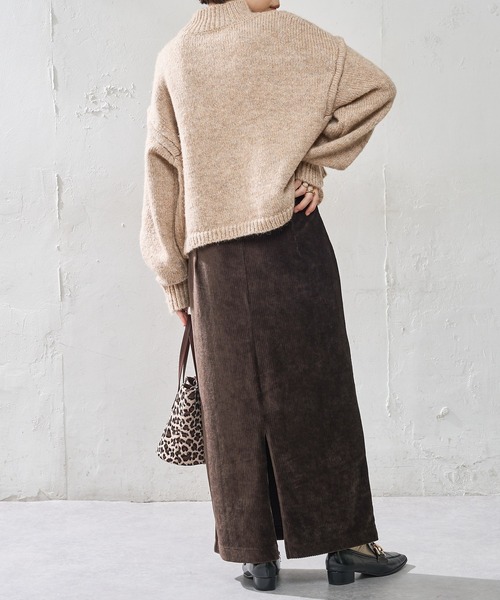 DISCOAT（ディスコート）の「カットコールナロースカート（スカート・レディース・ダークグリーン/ブラウン/グレー/マスタード/ホワイト系その他・MEDIUM/LARGE）」の8枚目の写真